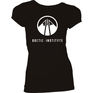 [His Dark Materials: Women's Fit T-Shirt: Arctic Institute (Black) (Product Image)]