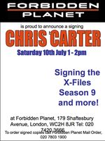 [Chris Carter signing The X-Files Season 9 (Product Image)]