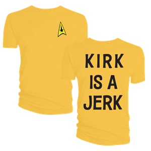 [Star Trek: The Animated Series: T-Shirt: "Kirk Is A Jerk" Costume			 (Product Image)]