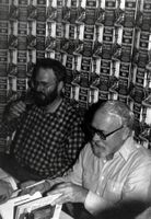 [Harry Harrison and Bill Sanderson signing Return to Eden (Product Image)]