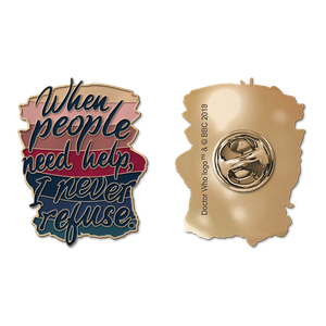 [Doctor Who: The 60th Anniversary Diamond Collection: Enamel Pin Badge: Never Refuse (Product Image)]