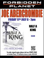 [Joe Abercrombie Signing Half A King (Product Image)]