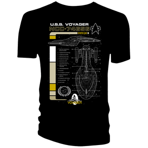 [Star Trek: Voyager: T-Shirt: Ship Schematics (Product Image)]