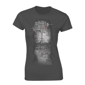 [Batman: Arkham Origins: Women's Fit T-Shirt: Schematics (Product Image)]