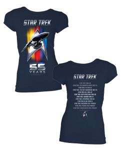 [Star Trek: Women's Fit T-Shirt: 55th Anniversary & Series Dates (Product Image)]