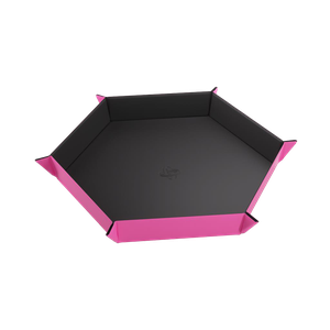 [Gamegenic: Magnetic Dice Tray: Hexagonal: Black/Pink (Product Image)]
