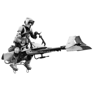 [Star Wars: The Mandalorian: Hot Toys Action Figure: Scout Trooper & Speeder Bike (Product Image)]