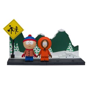 [South Park: Small Construction Set: Stan & Kenny (With The Bus Stop) (Product Image)]