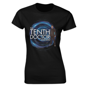 [Doctor Who: The 60th Anniversary Diamond Collection: Women's Fit T-Shirt: The Tenth Doctor (Product Image)]