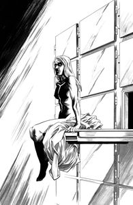 [The Ribbon Queen #3 (Cover D Black & White Shalvey Variant) (Product Image)]