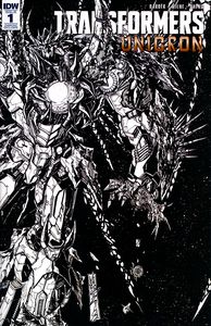 [Transformers: Unicron #1 (Diamond Exclusive B&W Wraparound Variant) (Product Image)]
