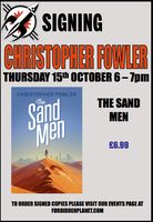 [Christopher Fowler Signing The Sand Men (Product Image)]