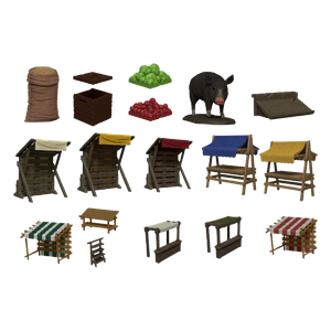[Dungeon Dressings: Miniatures: Merchants Row (Product Image)]
