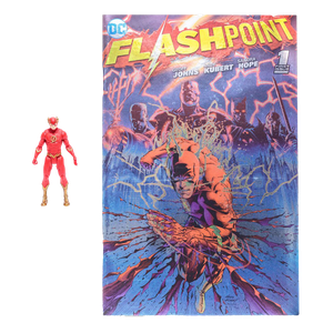 [DC 3 Inch Action Figure With Comic: Flash: Flashpoint (Metallic Cover SDCC Variant) (Product Image)]