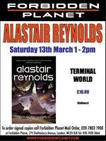 [Alastair Reynolds Signing Terminal World (Product Image)]