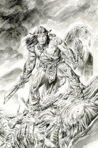 [Conan The Barbarian #3 (Cover E Braithwaite Black & White Ink Virgin Variant) (Product Image)]