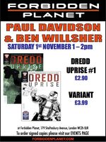 [Paul Davidson and Ben Willsher Signing Dredd Uprise (Product Image)]