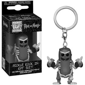 [Rick & Morty: Pocket Pop! Vinyl Keychain: Pickle Rick In Rat Suit (Product Image)]
