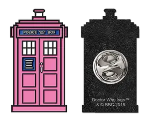 [Doctor Who: Flashback Collection: Enamel Pin Badge: Seventh's Doctor TARDIS (Pink) (Product Image)]