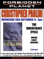 [Christopher Paolini Signing Eragon Eldest Brisingr (Product Image)]