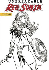 [Unbreakable Red Sonja #3 (Cover D Finch Black & White) (Product Image)]