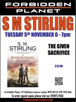 [S M Stirling Signing The Given Sacrifice (Product Image)]