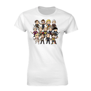[Doctor Who: Women's Fit T-Shirt: Kawaii Group Doctors (Product Image)]