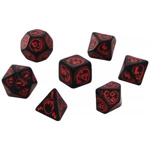 [Q-Workshop: Black & Red Dice Set: Dragon (Product Image)]