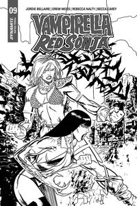 [Vampirella/Red Sonja #9 (Gedeon Black & White Homage Variant) (Product Image)]