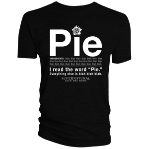 [Supernatural: T-Shirt: Pie, Blah Blah (Product Image)]