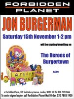 [Jon Burgerman Signing The Heroes of Burgertown (Product Image)]
