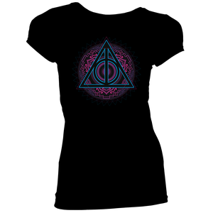 [Harry Potter: Women's Fit T-Shirt: Neon Hallows (Product Image)]