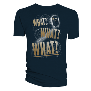 [Doctor Who: The 60th Anniversary MCM Exclusive: T-Shirt: WHAT? WHAT? WHAT? (Product Image)]