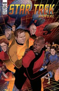 [The cover for Star Trek: Annual 2023 (Cover A Stott)]