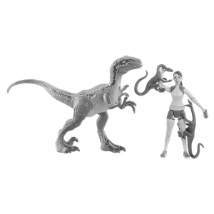 [Jurassic World: Camp Cretaceous: Action Figure Set: Yaz & Velociraptor Blue (Product Image)]