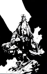 [Hellboy: Seed Of Destruction #1 (25th Anniversary Comicspro B&W variant) (Product Image)]