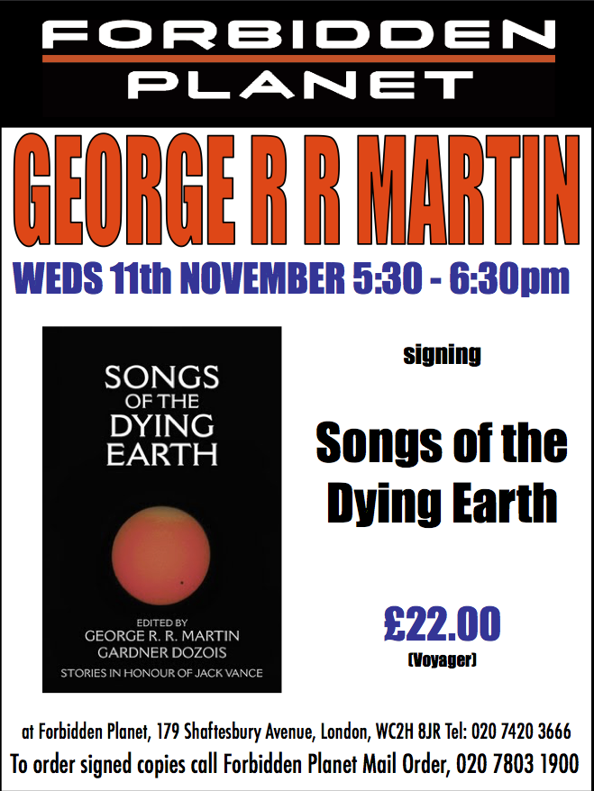 George R R Martin Signing Songs of the Dying Earth