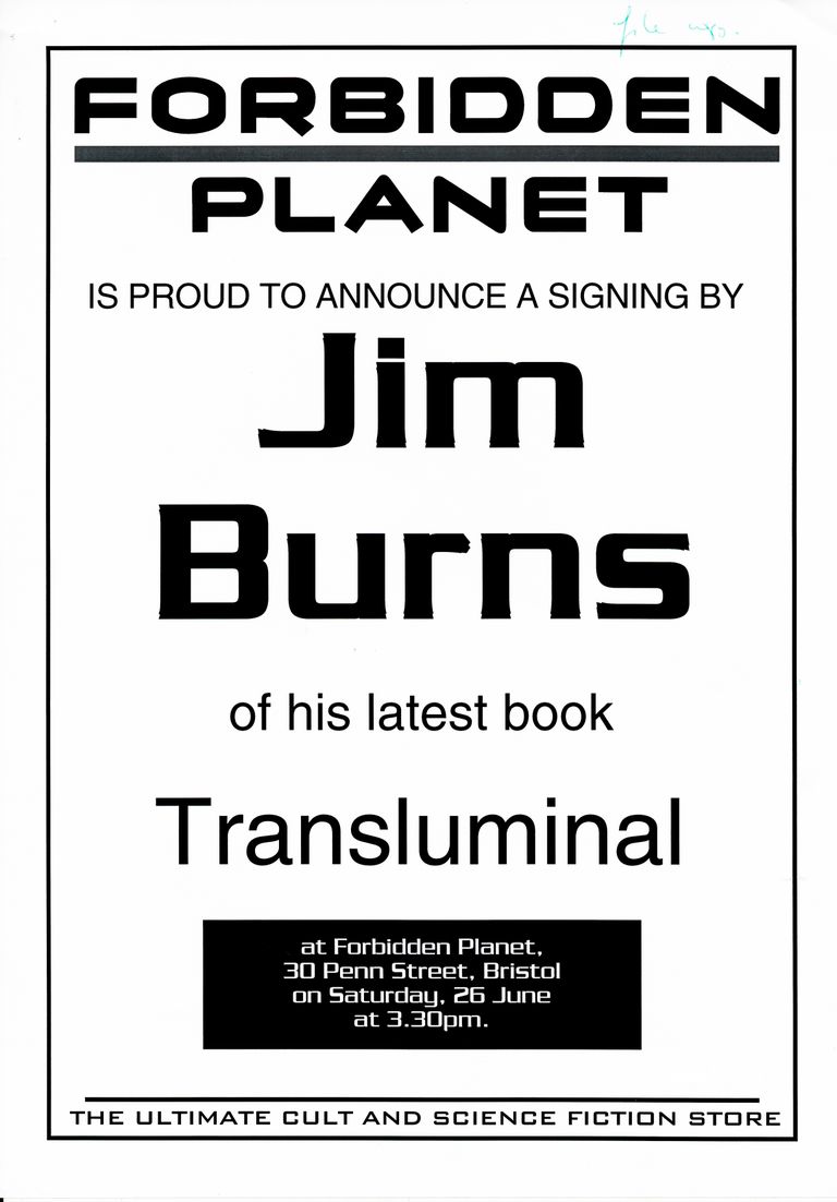 Jim Burns Signing Transluminal
