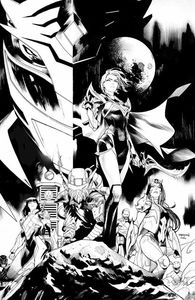 [Power Rangers: Drakkon New Dawn #1 (Mora Black & White Variant) (Product Image)]