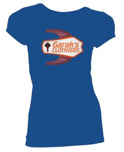 [Star Trek: Deep Space Nine: Women's Fit T-Shirt: Garak's Clothiers (Blue) (Product Image)]