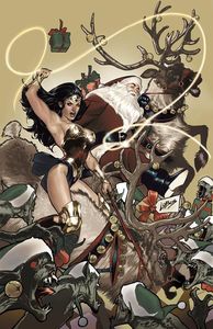 [Wonder Woman #4 (Cover D Pablo Villalobos Santa Card Stock Variant) (Product Image)]
