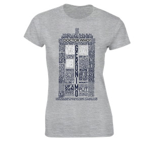 [Doctor Who: Women's Fit T-Shirt: Iconic Quotes (Product Image)]