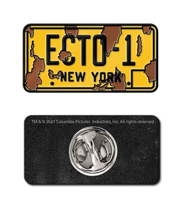 [Ghostbusters: Afterlife: Enamel Pin Badge: Ecto-1 Plate (Product Image)]
