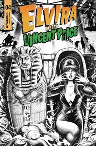 [Elvira Meets Vincent Price #4 (Cover F Samu Black & White Line Art Variant) (Product Image)]