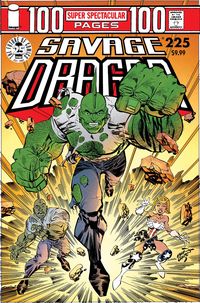 [The cover for Savage Dragon #225 (25th Anniversary Cover A Larsen)]