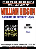 [William Gibson Signing Zero History (Product Image)]