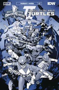 [Mighty Morphin Power Rangers/Teenage Mutant Ninja Turtles II: Black & White Edition #1 (Cover A Mora) (Product Image)]