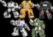 [The cover for Transformers: Generations: Selects Action Figure 5-Pack: Autobots: Jazz, Sunstreaker, Trailbreaker, Wheeljack & Hound]