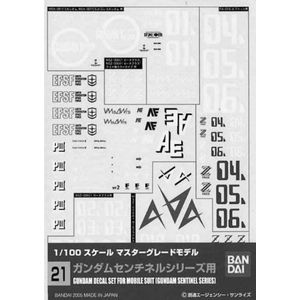 [Gundam: Decal Sheet: 21: MG: Multi Sentinnel (Product Image)]