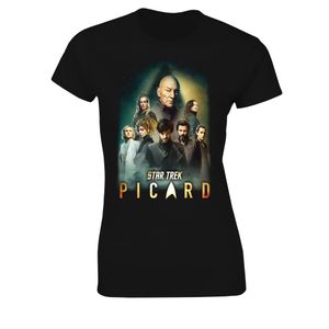 [Star Trek: Picard: Women's Fit T-Shirt: The Crew & Badge (Product Image)]
